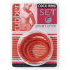 Spartacus Cock Ring Set (3 Rubber Enhancers/red) - happyshop365247