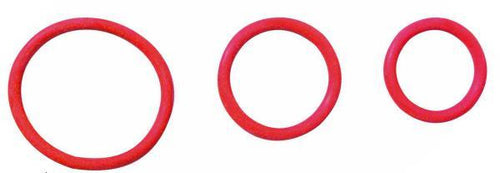 Spartacus Cock Ring Set (3 Rubber Enhancers/red) - happyshop365247
