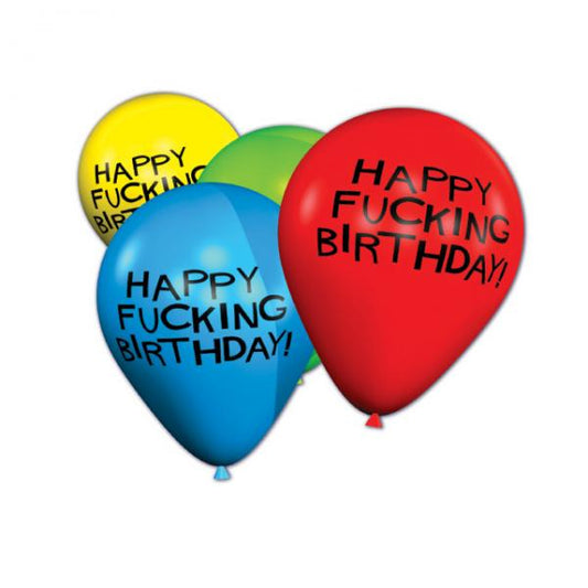 Happy Fucking Birthday 11in Balloons - 8 Per Pack - happyshop365247