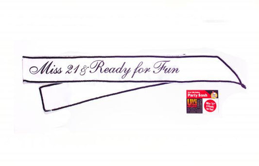 Miss 21 & Ready For Fun Sash - happyshop365247