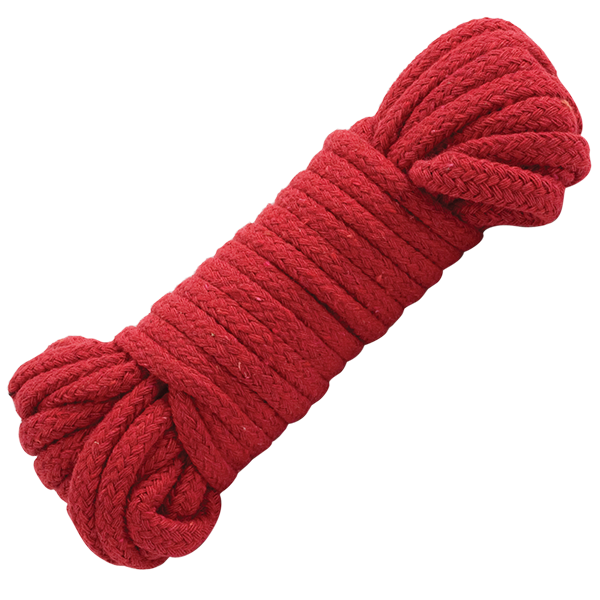 Japanese Style Bondage Rope Cotton Red 32 Feet - happyshop365247
