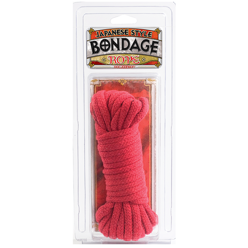 Japanese Style Bondage Rope Cotton Red 32 Feet