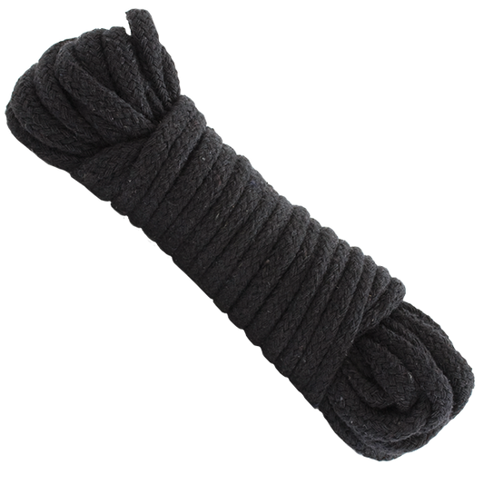 Japanese Style Bondage Rope Cotton Black 32 feet - happyshop365247