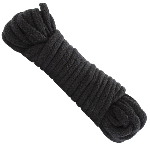 Japanese Style Bondage Rope Cotton Black 32 feet