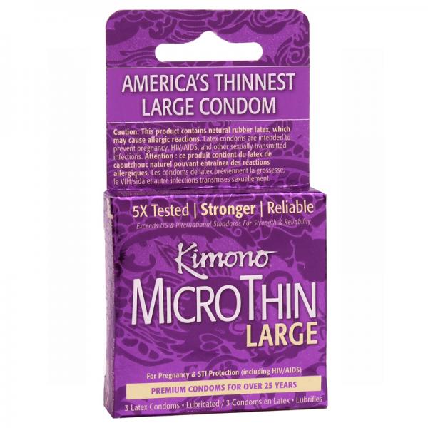 Kimono Micro Thin Large Condoms 3 Pack - happyshop365247