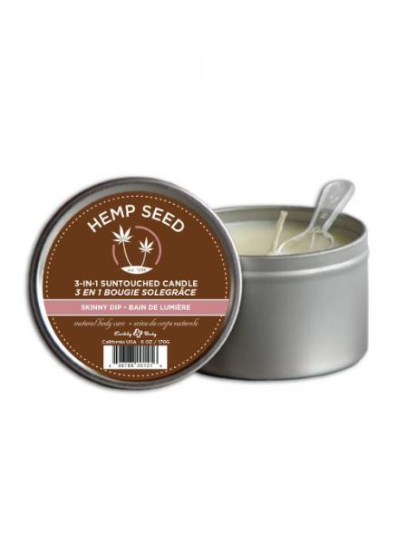 Earthly Body 3 In 1 Massage Candle Skinny Dip 6oz - happyshop365247