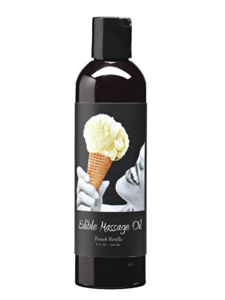 Earthly Body Edible Massage Oil Vanilla 8oz - happyshop365247