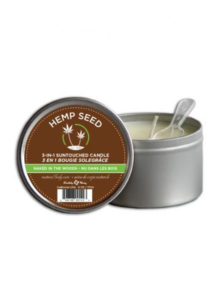 3 In 1 Round Massage Oil Candle Naked In The Woods 6oz - happyshop365247