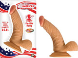 All American Whopper With Balls 6.5 Inches Dildo Beige