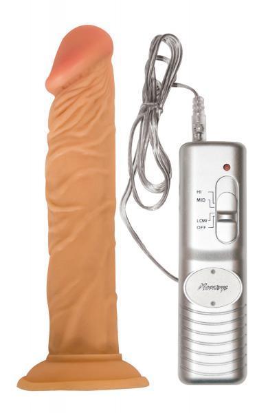 All American Whopper 7 inches Vibrating Dong Beige - happyshop365247