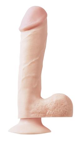 Basix Rubber Works 7.5in. Dong Suction Cup Beige - happyshop365247