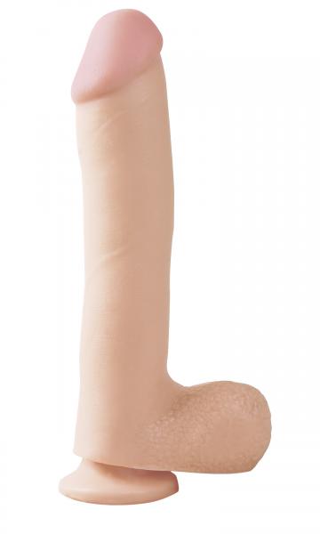 Basix Rubber Works 10 inches Dong Suction Cup Beige - happyshop365247