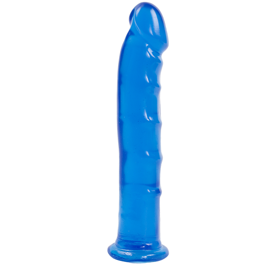 Jelly Jewels Dong With Suction Cup 8 Inch - Blue - happyshop365247