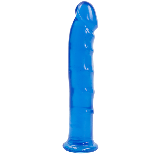 Jelly Jewels Dong With Suction Cup 8 Inch - Blue