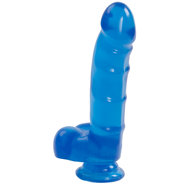 Jelly Jewels Cock Balls Suction Cup Sapphire Blue - happyshop365247