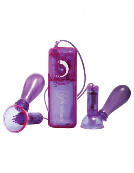 Fetish Fantasy Vibrating Nipple Pumps Purple - happyshop365247