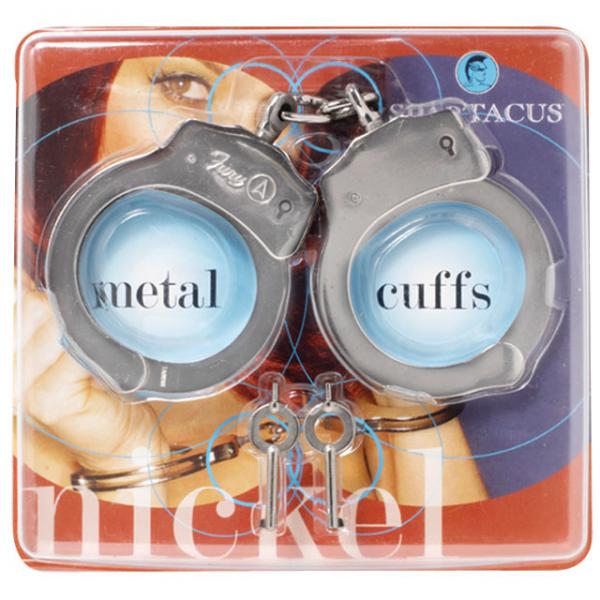 Nickel Coated Steel Handcuffs Double Locking - happyshop365247