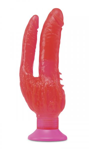 Waterproof Wall Bangers Double Penetrator Pink Suction Cup - happyshop365247