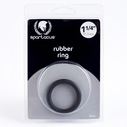 Spartacus Rubber Cock Ring 1.25in. (black) - happyshop365247