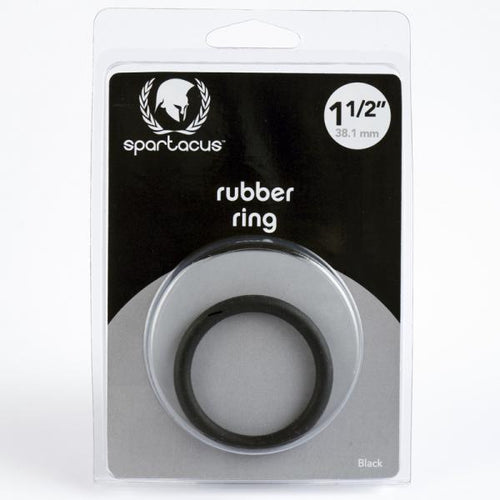 Spartacus Rubber Cock Ring 1.5in. (black) - happyshop365247
