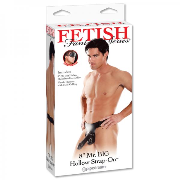 Mr. Big Hollow 8 inches Strap On Black - happyshop365247