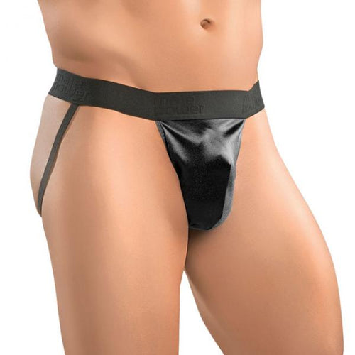 Male Power Satin Lycra Jock Strap S/M Black - happyshop365247