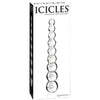 Icicles No 2 Glass Anal Beads Clear - happyshop365247