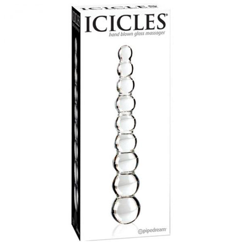 Icicles No 2 Glass Anal Beads Clear - happyshop365247