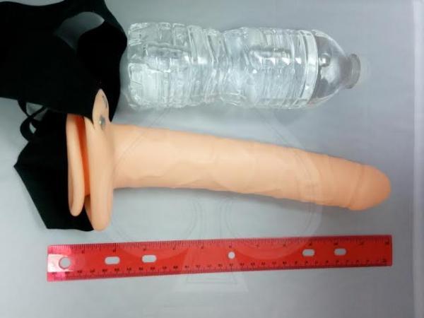 Fetish Fantasy 10 inches Hollow Strap On Beige - happyshop365247