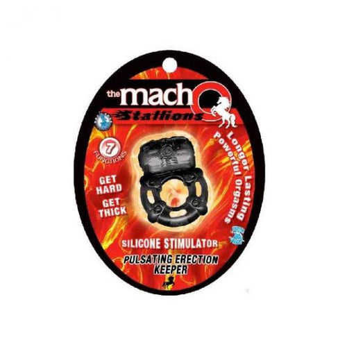 Macho Pulsating Erection Keeper (black) - happyshop365247