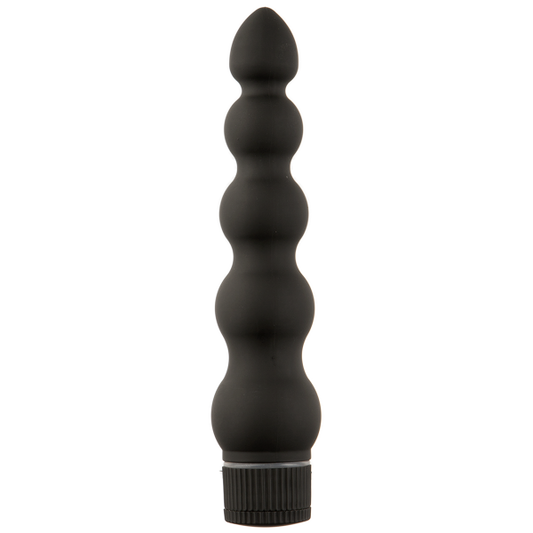 Black Magic 7 inches Ribbed Vibrator - happyshop365247