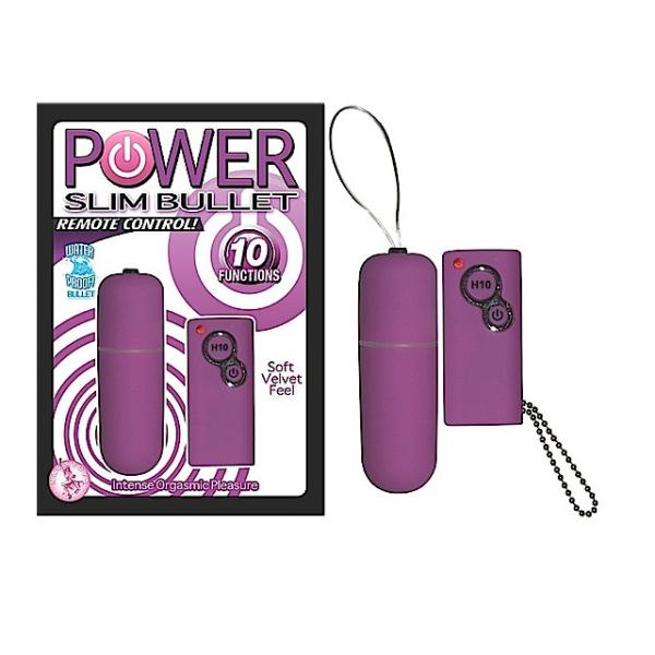 Power Slim Bullet Remote Control (purple) - happyshop365247