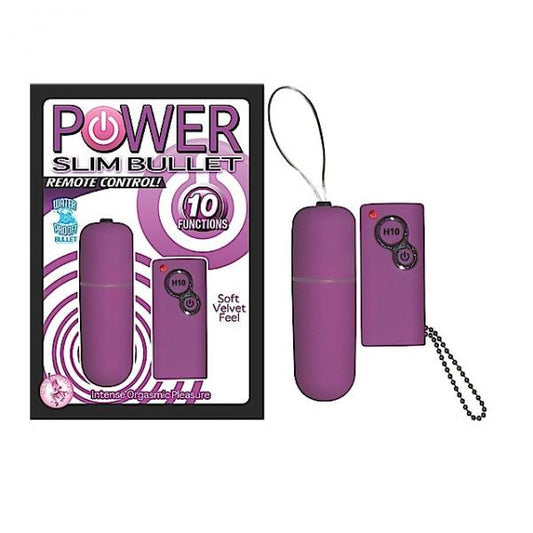 Power Slim Bullet Remote Control (purple) - happyshop365247