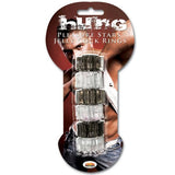 Hung Pleasure Stars Jelly Cock Rings Black/clear 6 Pack - happyshop365247