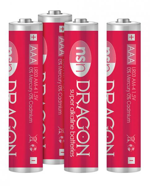 Dragon Alkaline Batteries Size AAA 4 Pack - happyshop365247