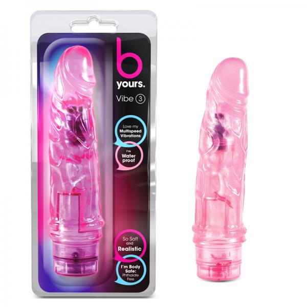 B Yours Cock Vibe 3 Pink Realistic Vibrating Dildo - happyshop365247