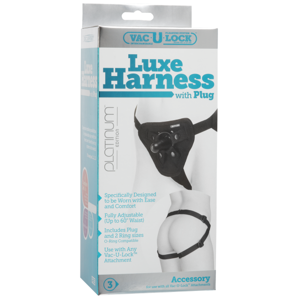 Vac-U-Lock Luxe Harness - Black - happyshop365247