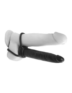 Anal Fantasy Double Trouble Cock Ring Black - happyshop365247
