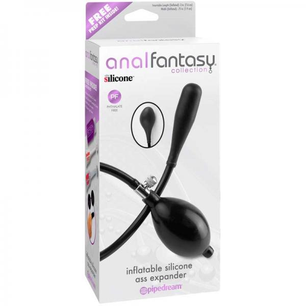Anal Fantasy Inflatable Silicone Ass Expander Black - happyshop365247