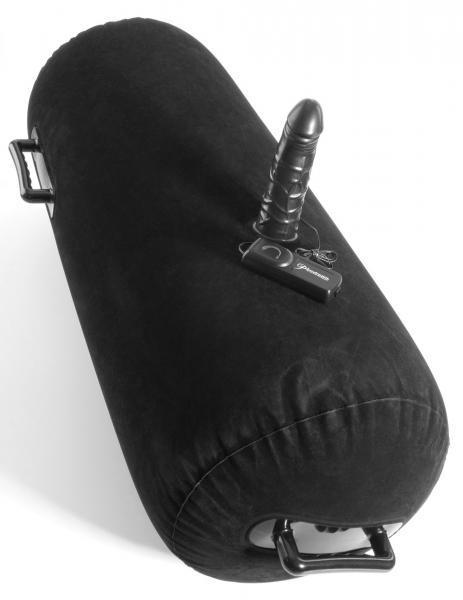 Inflatable Luv Log With Remote Control Vibrating Dildo - Black - happyshop365247