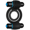 Optimale Silicone Vibrating Double C-Ring Waterproof - Black - happyshop365247
