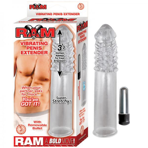 Ram Vibrating Penis Extender Clear - happyshop365247