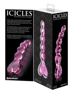 Icicles No 43 Pink Glass Beaded Massager - happyshop365247