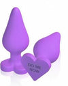 Naughty Candy Hearts Purple Butt Plug - happyshop365247