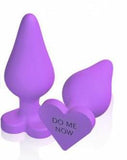 Naughty Candy Hearts Purple Butt Plug - happyshop365247