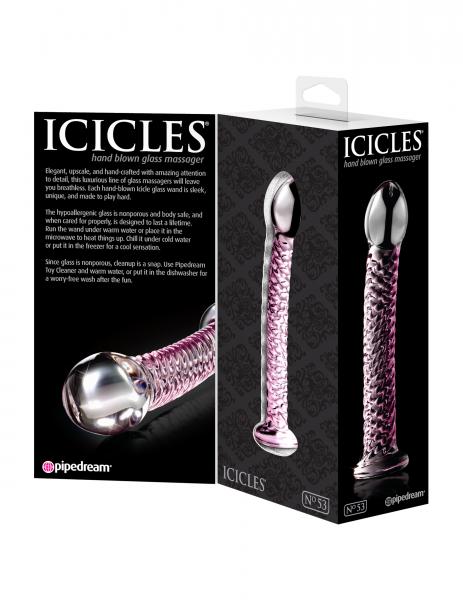 Icicles No 53 Pink Glass Massager - happyshop365247
