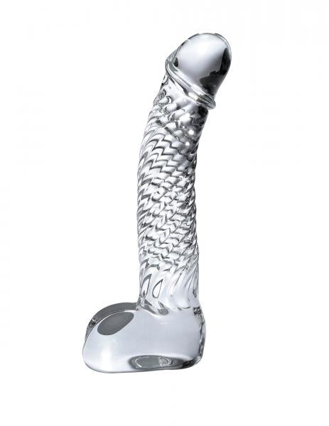 Icicles No 61 Clear Glass Realistic Dildo - happyshop365247