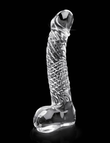 Icicles No 61 Clear Glass Realistic Dildo - happyshop365247