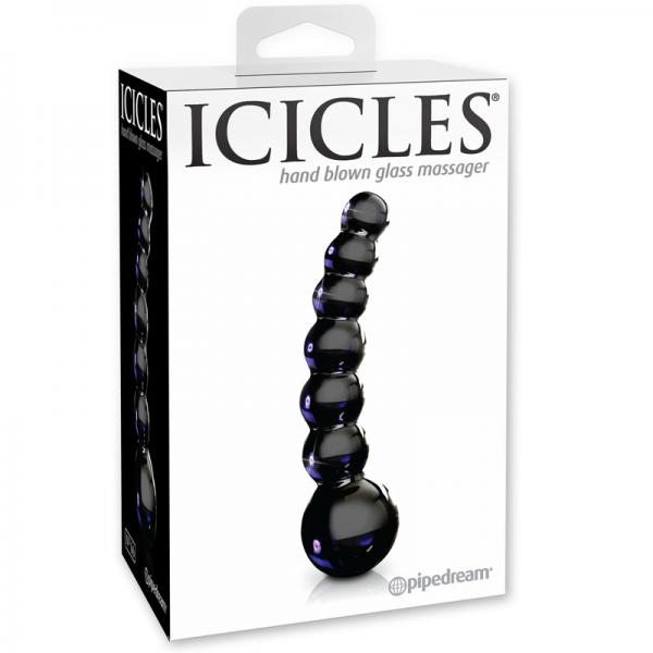 Icicles No 66 Glass Massager Black - happyshop365247