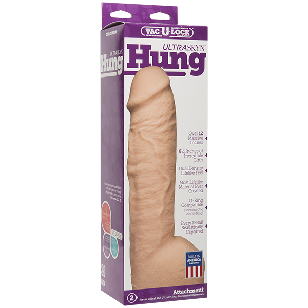 Vac-U-Lock 12in Ultraskyn Hung Dong - Beige - happyshop365247